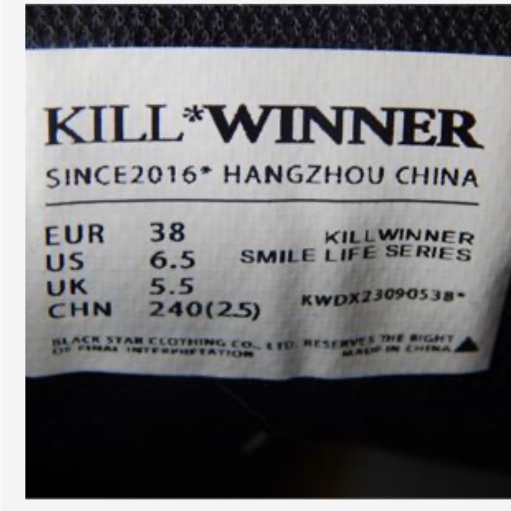 Killwinner Womens Smile Life Series Platform Sneakers Black White Size 6.5 - Picture 9 of 9